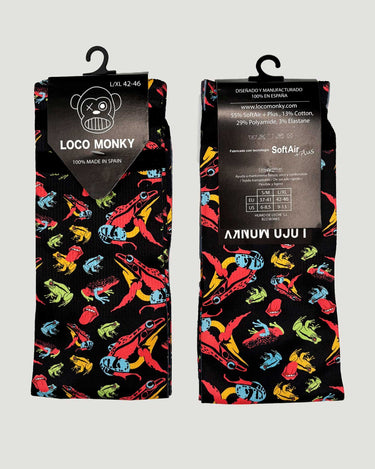 Calcetines unisex de Loco Monky Happy Toads by LOCO MONKY