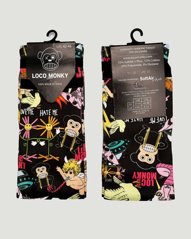Calcetines unisex de Loco Monky Puro Loco Black by LOCO MONKY