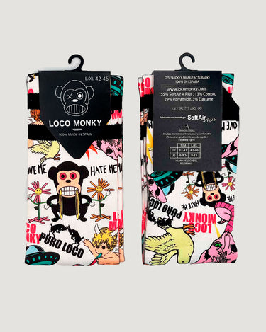 Calcetines Unisex LOCO MONKY PURO LOCO Multicolor by LOCO MONKY