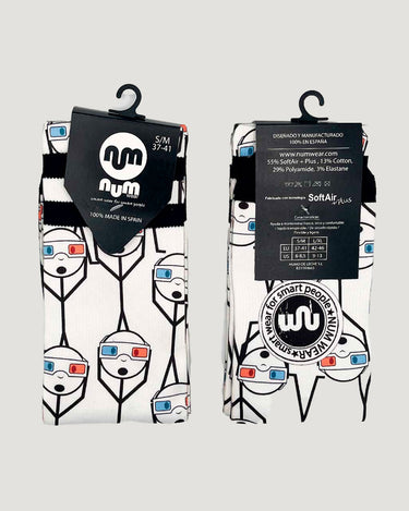 Calcetines Unisex NUM WEAR 3D White by LOCO MONKY