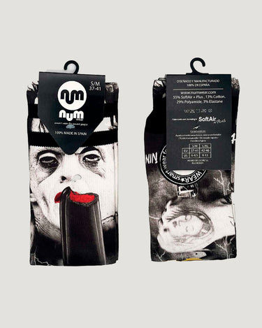 Calcetines Unisex NUM WEAR FRANKIE VS DRAC Black by LOCO MONKY