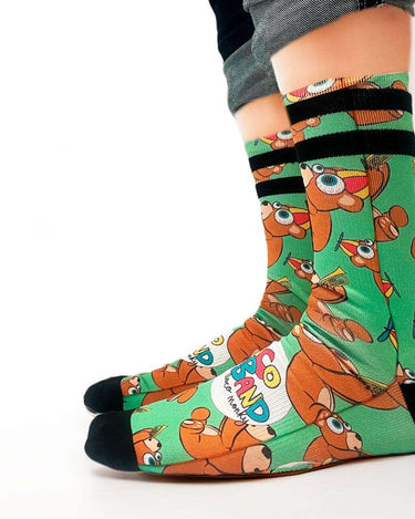 Calcetines Unisex Loco Monky Bear Trumpet Green by LOCO MONKY