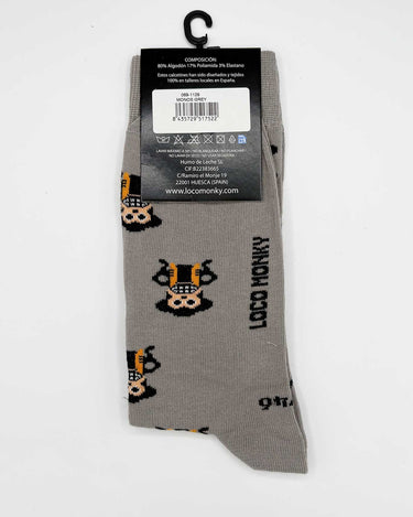Calcetines Monos de Loco Monky Grey by LOCO MONKY