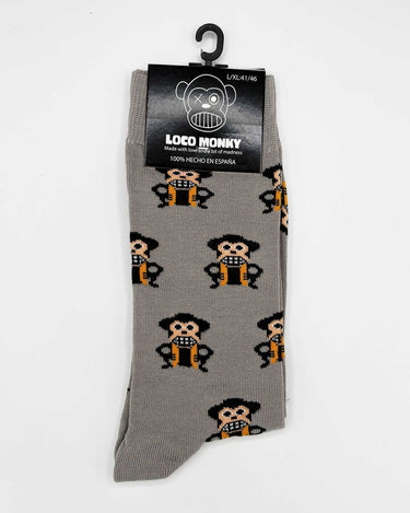 Calcetines Monos de Loco Monky Grey by LOCO MONKY
