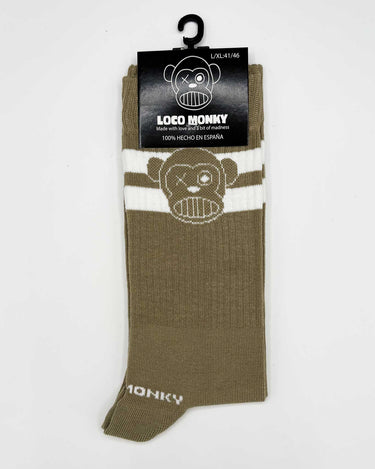 Calcetines Loco Logo de Loco Monky Khaki by LOCO MONKY
