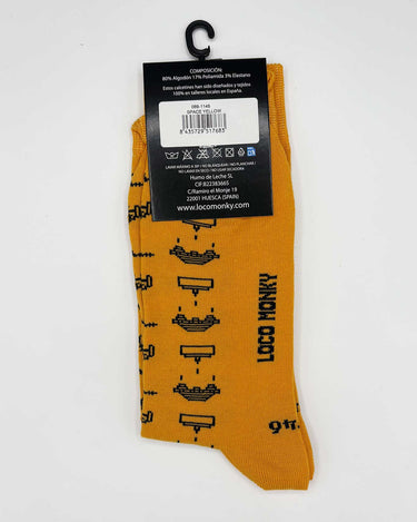 Calcetines Space Monky de Loco Monky Yellow by LOCO MONKY