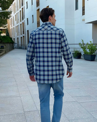 Camisa franela de cuadros hombre Chop Plaid de Loco Monky Blue by LOCO MONKY