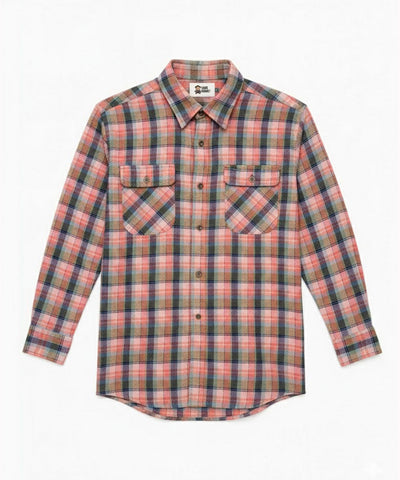 Camisa franela de cuadros hombre Chop Plaid de Loco Monky Pink by LOCO MONKY