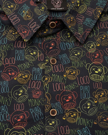 Camisa Hombre LOCO MONKY Face Black by LOCO MONKY