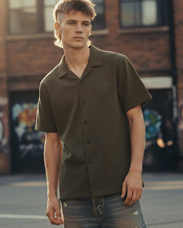 Camisa Unisex Puro Loco B Loco Monky Khaki Moderna y Cómoda by LOCO MONKY