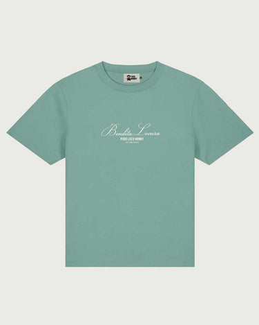 Camiseta Mujer Bendita Locura Bordado de Loco Monky Green by LOCO MONKY