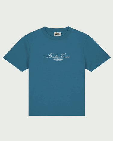 Camiseta Mujer Bendita Locura Bordado de Loco Monky State Blue by LOCO MONKY
