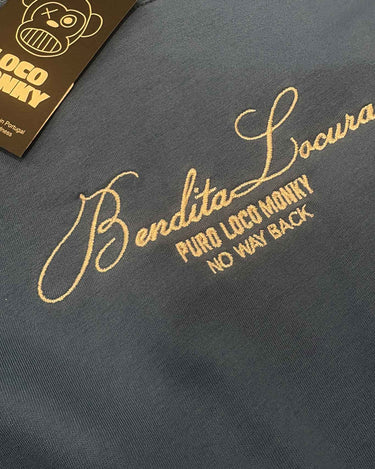 Camiseta Mujer Bendita Locura Bordado de Loco Monky State Blue by LOCO MONKY
