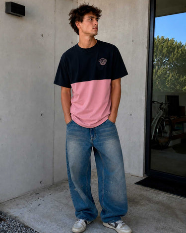 Camiseta Puro Loco B de Loco Monky Pink/Black by LOCO MONKY