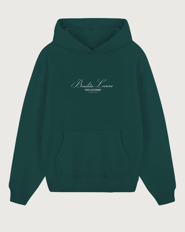 Sudadera Unisex Bendita Locura Bordado de Loco Monky Dark Green by LOCO MONKY