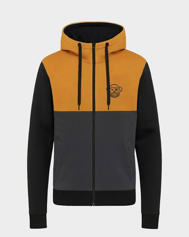 Sudadera con cremallera Chimp de Loco Monky Mustard/Black/DarkGrey by LOCO MONKY