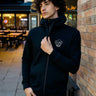 Sudadera con cremallera Chimp de Loco Monky Black by LOCO MONKY