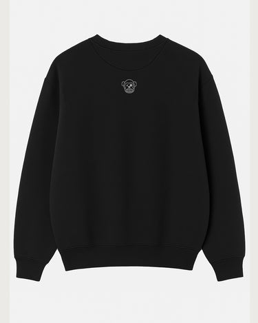Sudadera Unisex Oversize Bendita Locura Bordado de Loco Monky Black by LOCO MONKY
