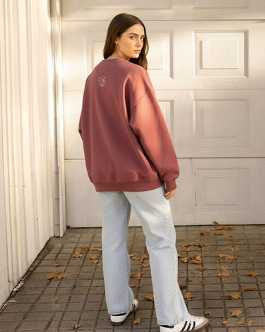 Sudadera Unisex Oversize Bendita Locura Bordado de Loco Monky Wine by LOCO MONKY