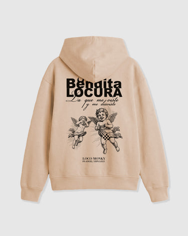 Sudadera Unisex Bendita Locura IV de Loco Monky Sand by LOCO MONKY