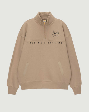 Sudadera unisex Oversize Love Me & Hate Me II logo bordado de Loco Monky by LOCO MONKY