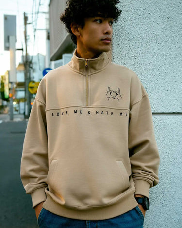 Sudadera unisex Oversize Love Me & Hate Me II logo bordado de Loco Monky by LOCO MONKY