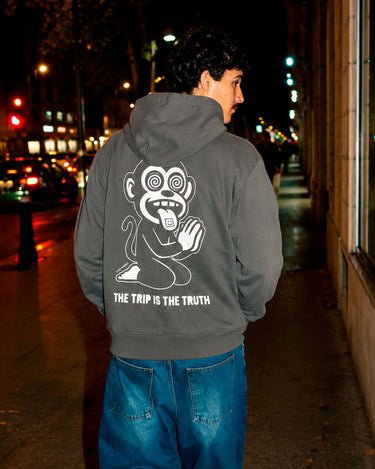 Sudadera Unisex Trip de Loco Monky Deep Grey by LOCO MONKY