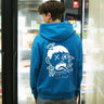 Sudadera Unisex Monos in my face de Loco Monky Blue by LOCO MONKY