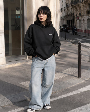 Sudadera Oversize Boxy Unisex Puro Loco Black by LOCO MONKY