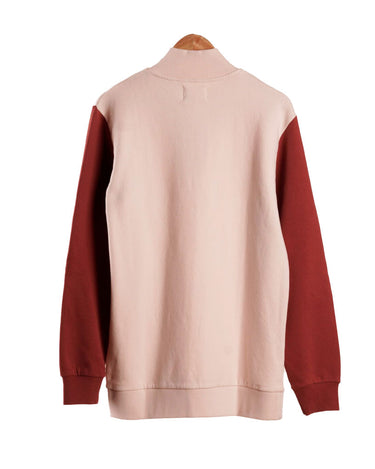 Sudadera bicolor roja y beige de Oceanna - NUM wear