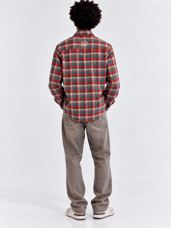 Camisa franela de cuadros hombre Chop Plaid de Loco Monky Grape