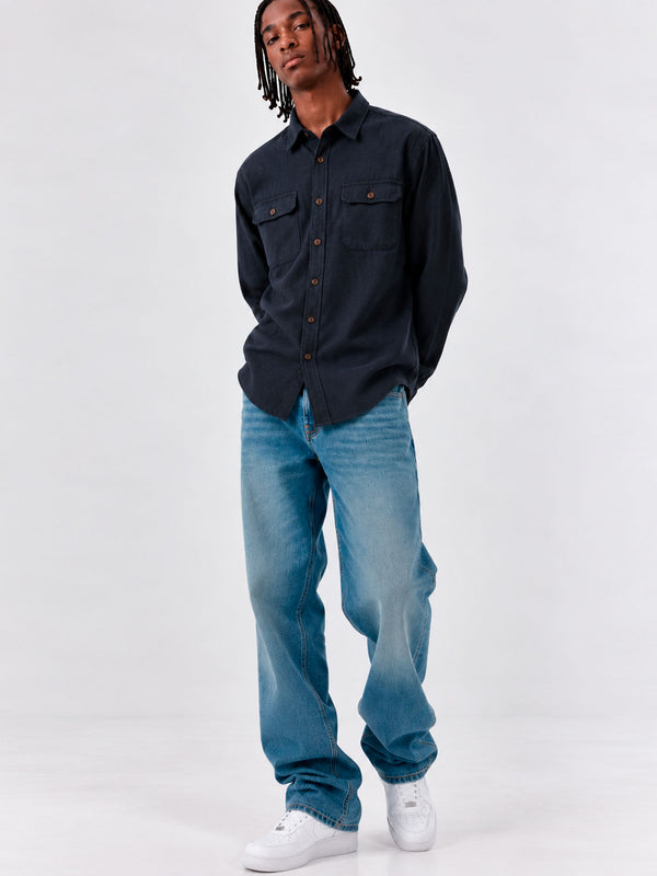 Camisa franela de hombre Chop de Loco Monky Navy