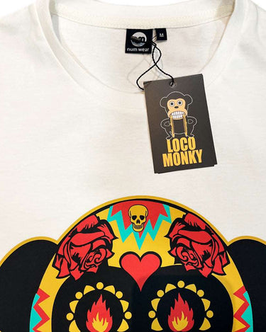 Camiseta Loco Monky Loco MEXICO color Old White NUM wear - NUM wear