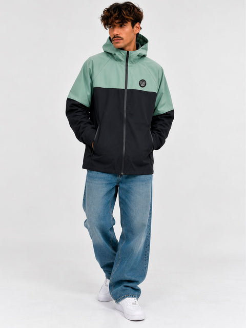 Cortavientos impermeable Silverback de Loco Monky Black/Green