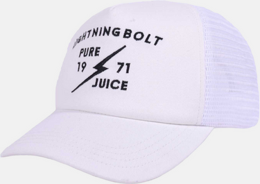 gorra pure juice lightning bolt white