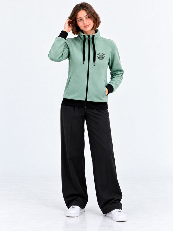 Sudadera de Mujer Chimp de Loco Monky Soft Green