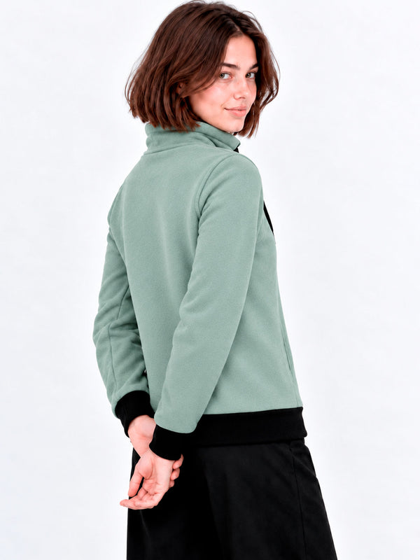Sudadera de Mujer Chimp de Loco Monky Soft Green