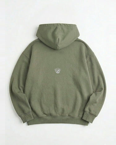 Sudadera boxy Unisex LOCO MONKY Trip B Olive by LOCO MONKY