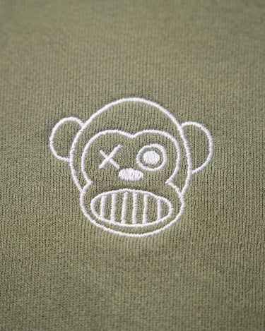 Sudadera boxy Unisex LOCO MONKY Trip B Olive by LOCO MONKY
