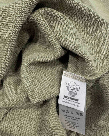 Sudadera boxy Unisex LOCO MONKY Trip B Olive by LOCO MONKY