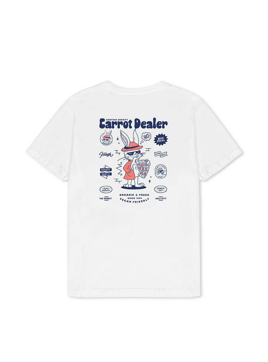 Camiseta kaotiko Washed Carrot Dealer White