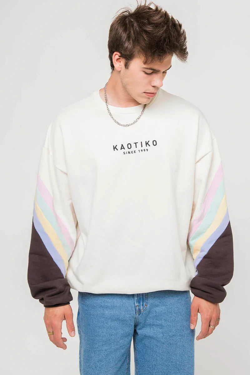 Sudadera Kaotiko Walker Ivory / Gray / Pink