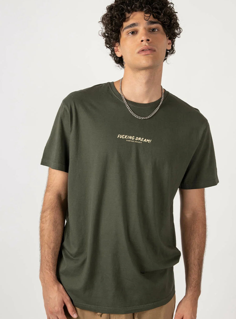 Camiseta Kaotiko Washed Aztec Elements Army