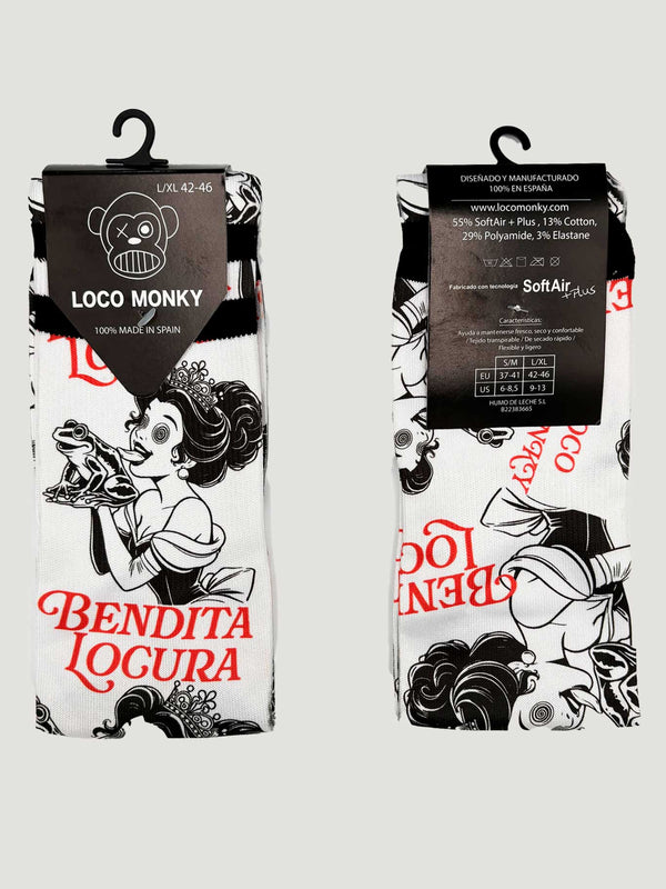 Calcetines unisex de Loco Monky Bendita Locura by LOCO MONKY