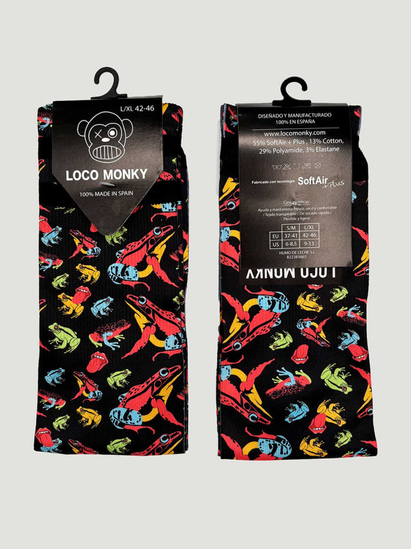 Calcetines unisex de Loco Monky Happy Toads by LOCO MONKY
