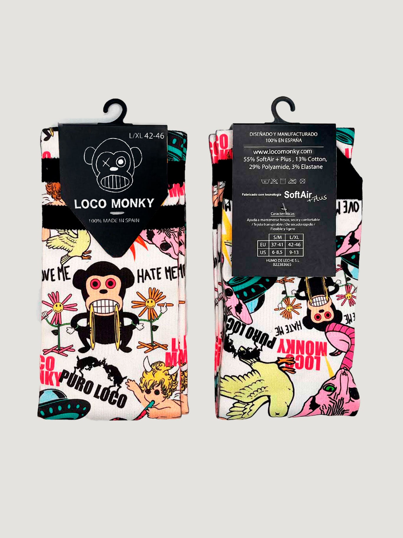 Calcetines Unisex LOCO MONKY PURO LOCO Multicolor Calcetines LOCO MONKY