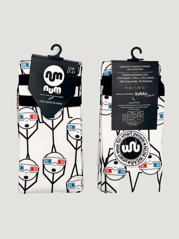 Calcetines Unisex NUM WEAR 3D White by LOCO MONKY