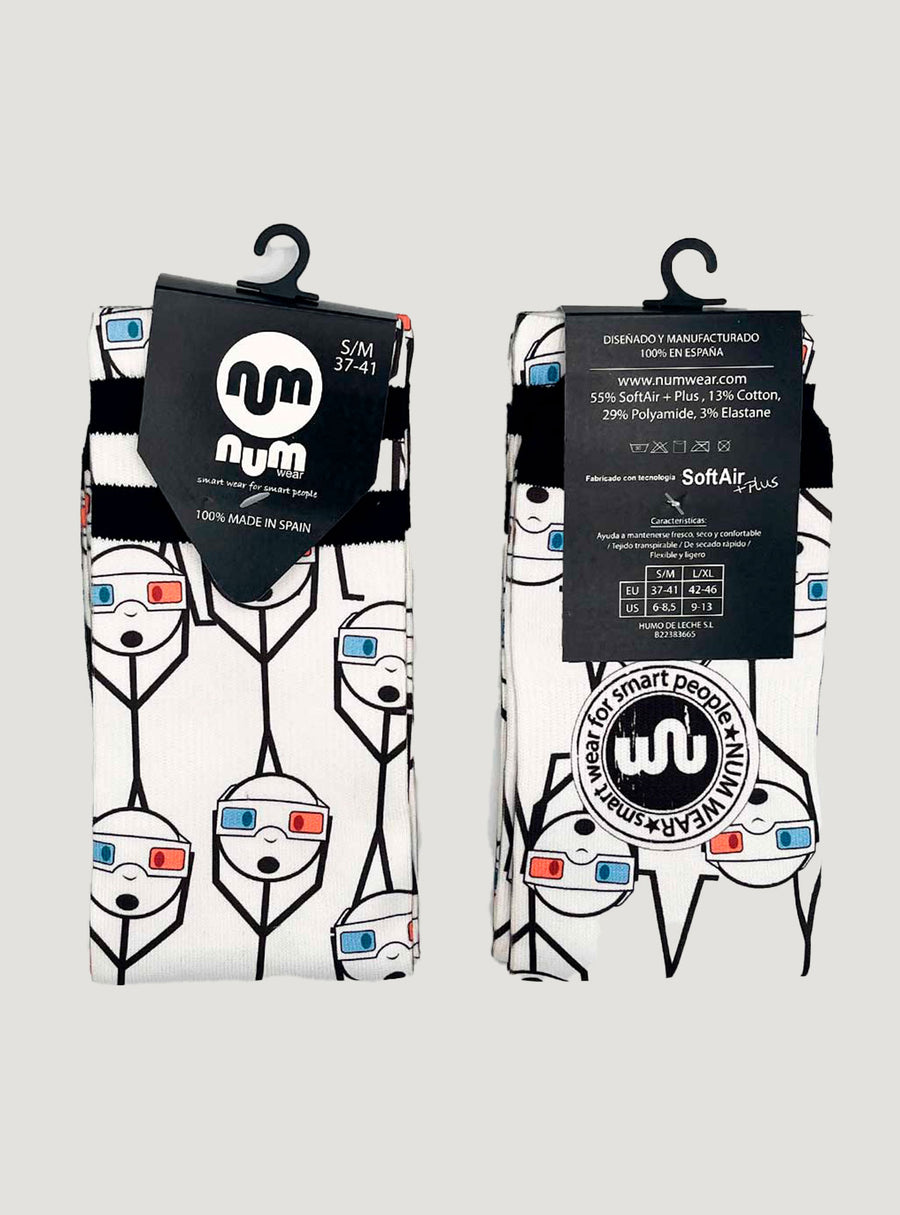 Calcetines Unisex NUM WEAR 3D White