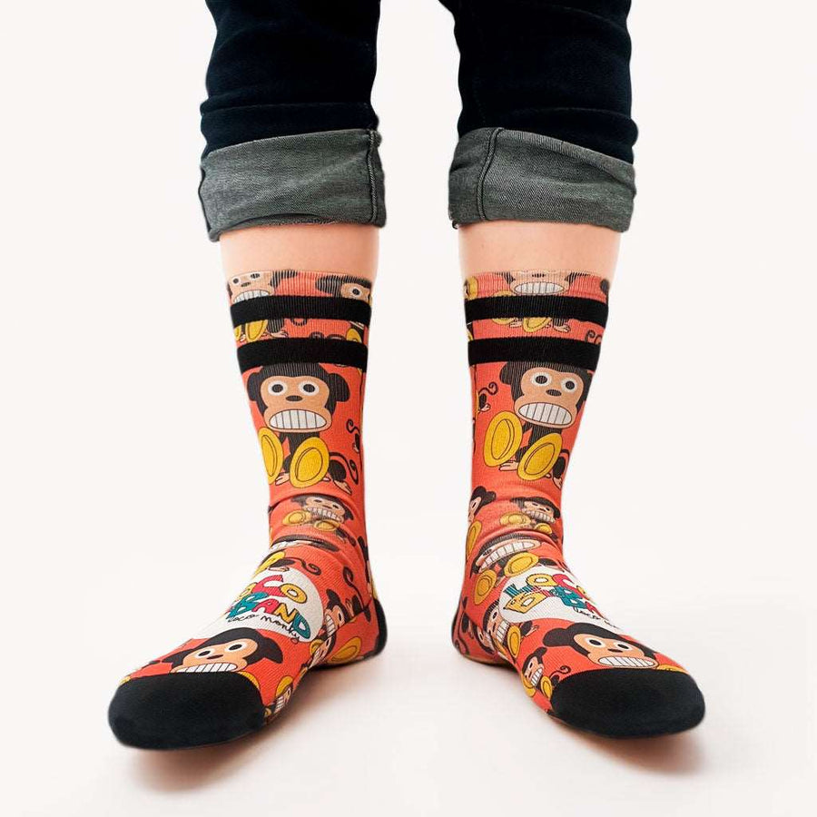 Calcetines Unisex LOCO MONKY MONKY CYMBALS Orange - NUM wear