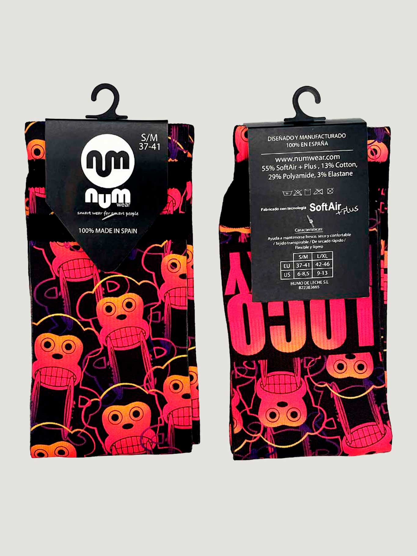 Calcetines Unisex LOCO MONKY NEON Black Calcetines LOCO MONKY